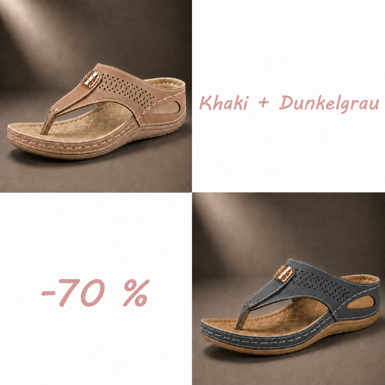 Atmungsaktive Komfortsandalen für Damen mit verstellbaren Riemen
