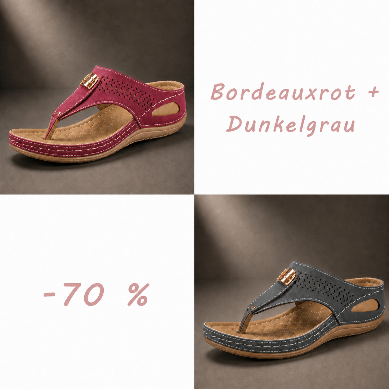 Atmungsaktive Komfortsandalen für Damen mit verstellbaren Riemen