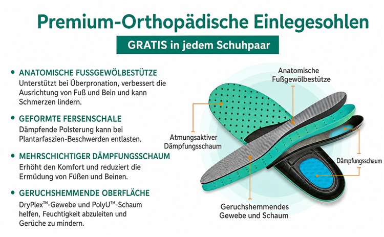 Bequeme, rutschfeste Outdoor-Wanderschuhe mit Fußgewölbeunterstützung –Details