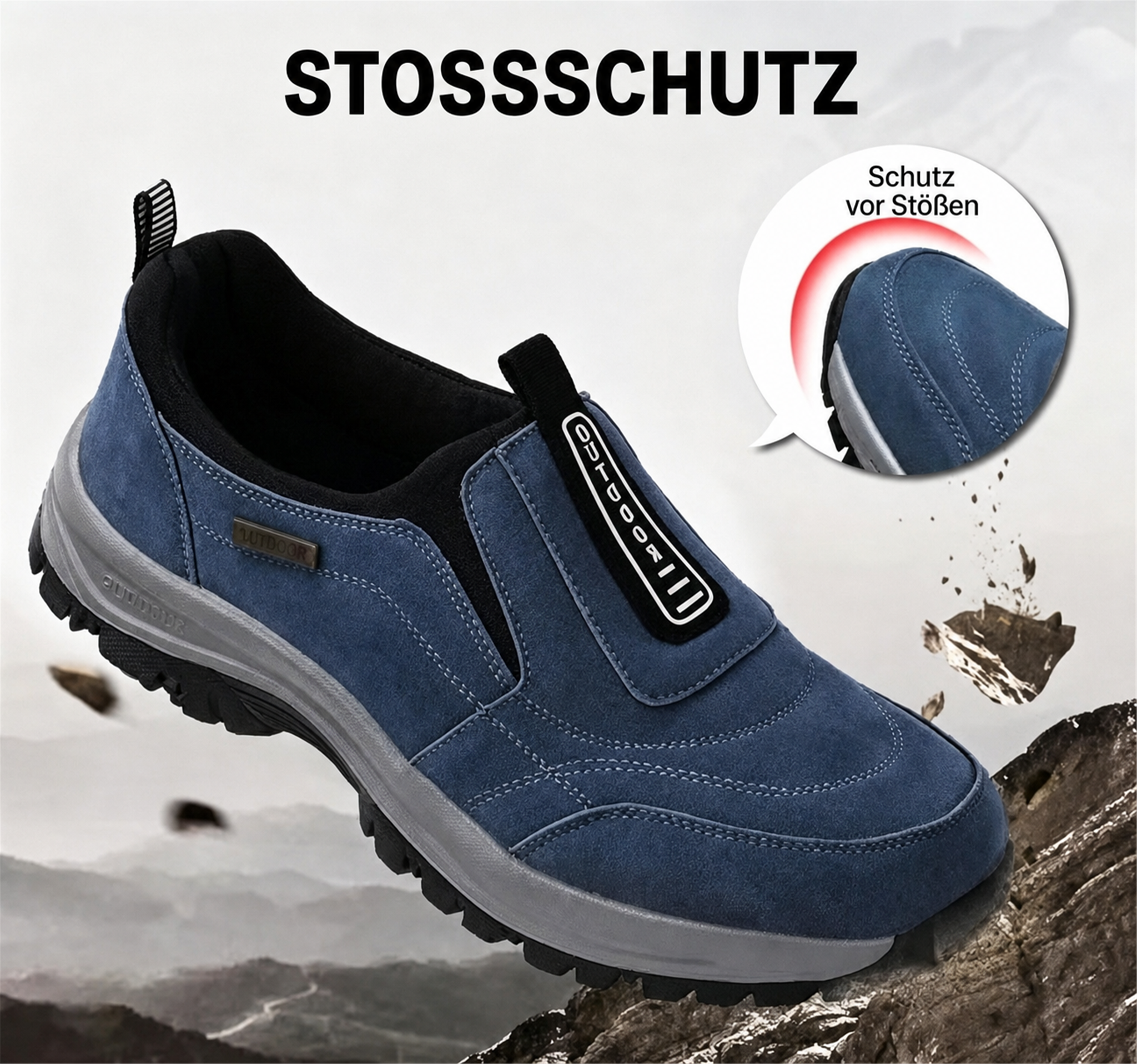 Bequeme, rutschfeste Outdoor-Wanderschuhe mit Fußgewölbeunterstützung –Details