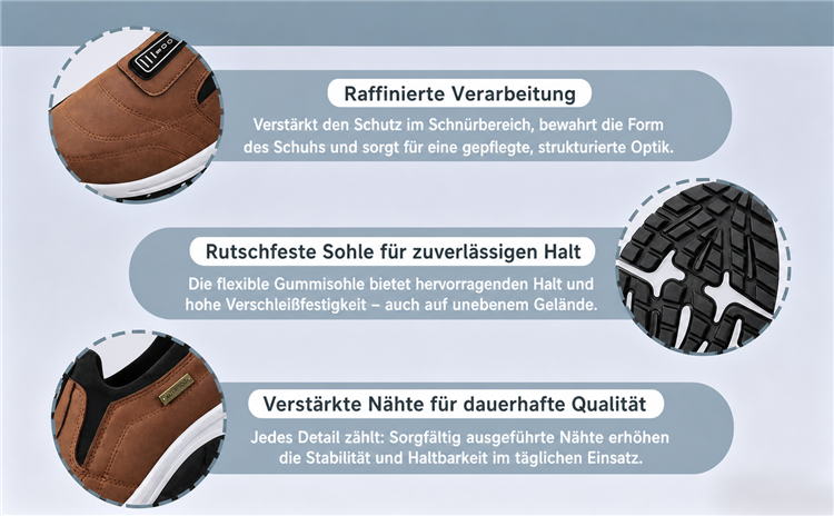 Bequeme, rutschfeste Outdoor-Wanderschuhe mit Fußgewölbeunterstützung –Details