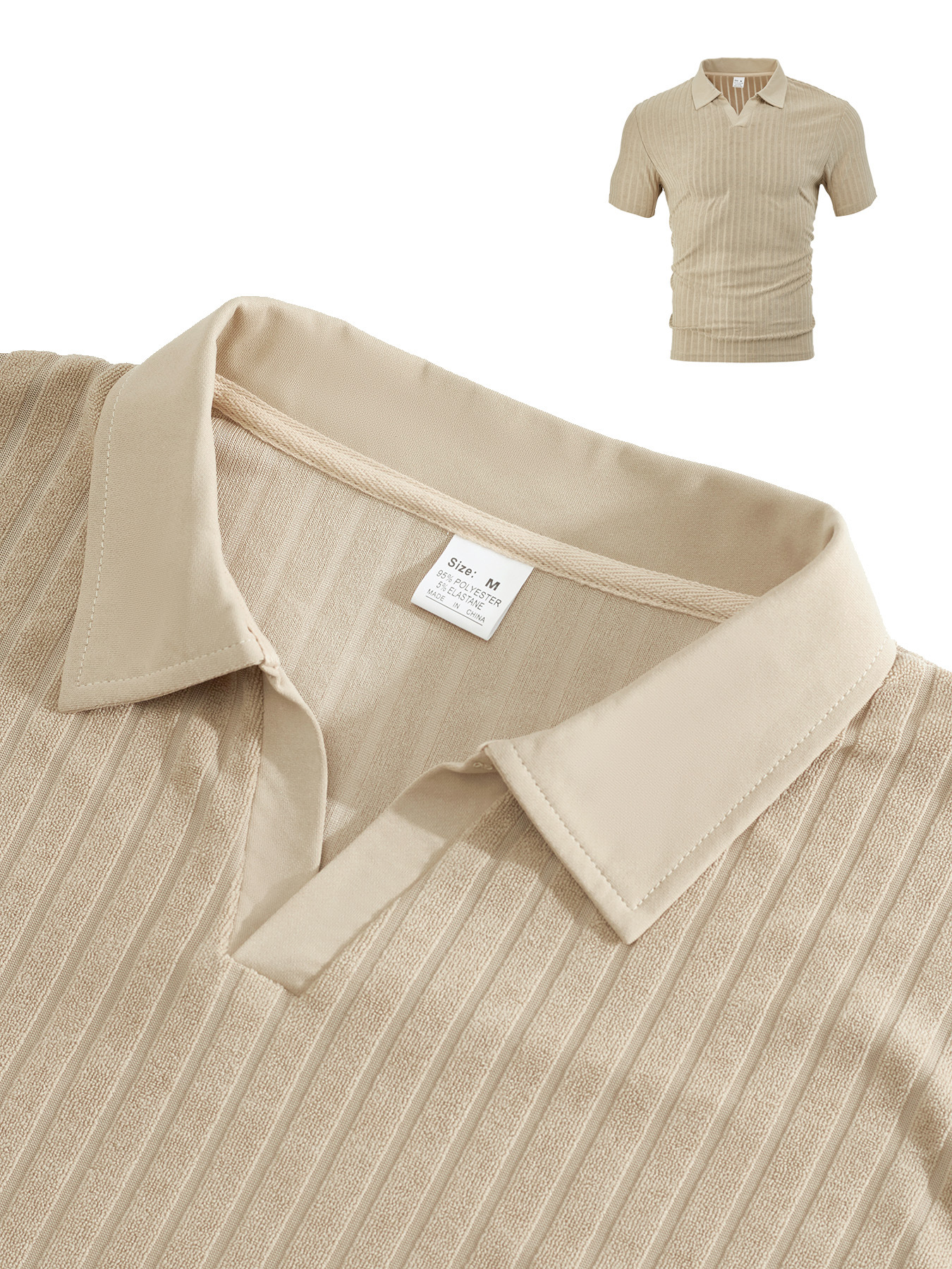 ⏰ Liquidation du Magasin ⚡ Polo Décontracté Texturé à Col pour Homme