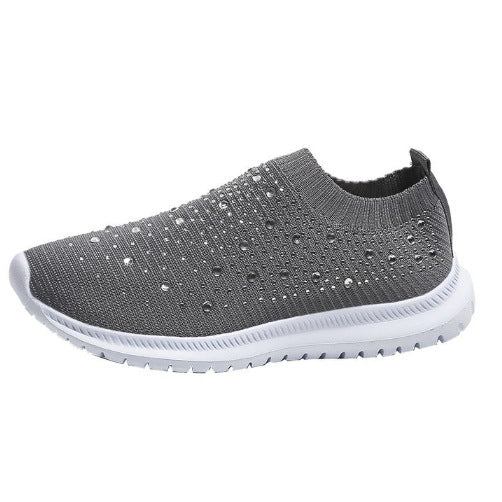 CRYSTAL | ORTHOPÄDISCHE SLIP-ON-SNEAKERS MIT STRASSSTEINEN