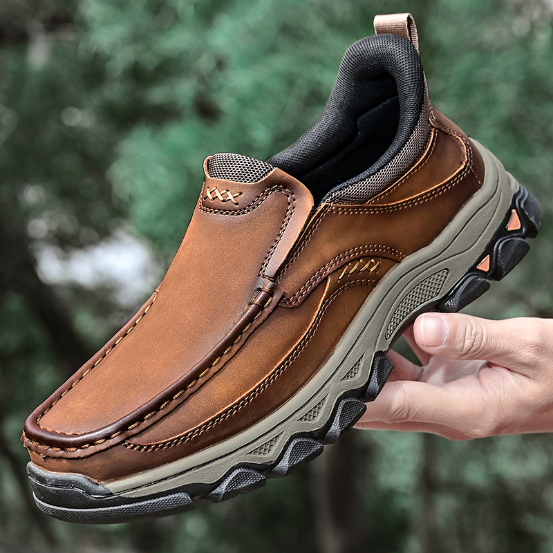 ⏰Aktion 60% Rabatt - 2026 Neue Herren Orthopädische Hands-Free Echtes Leder Slipper
