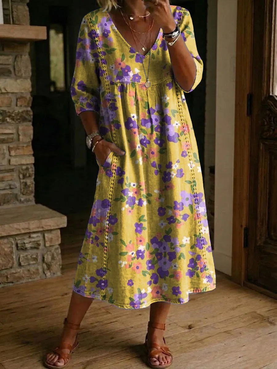 Robe femme fluide à imprimé floral — modèle 3