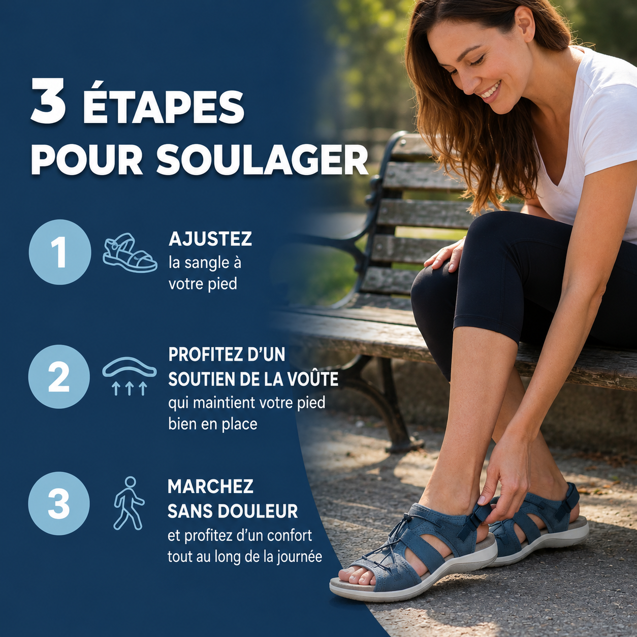 Sandales rétro pour femmes – chaussures orthopédiques, soulagement des douleurs aux pieds