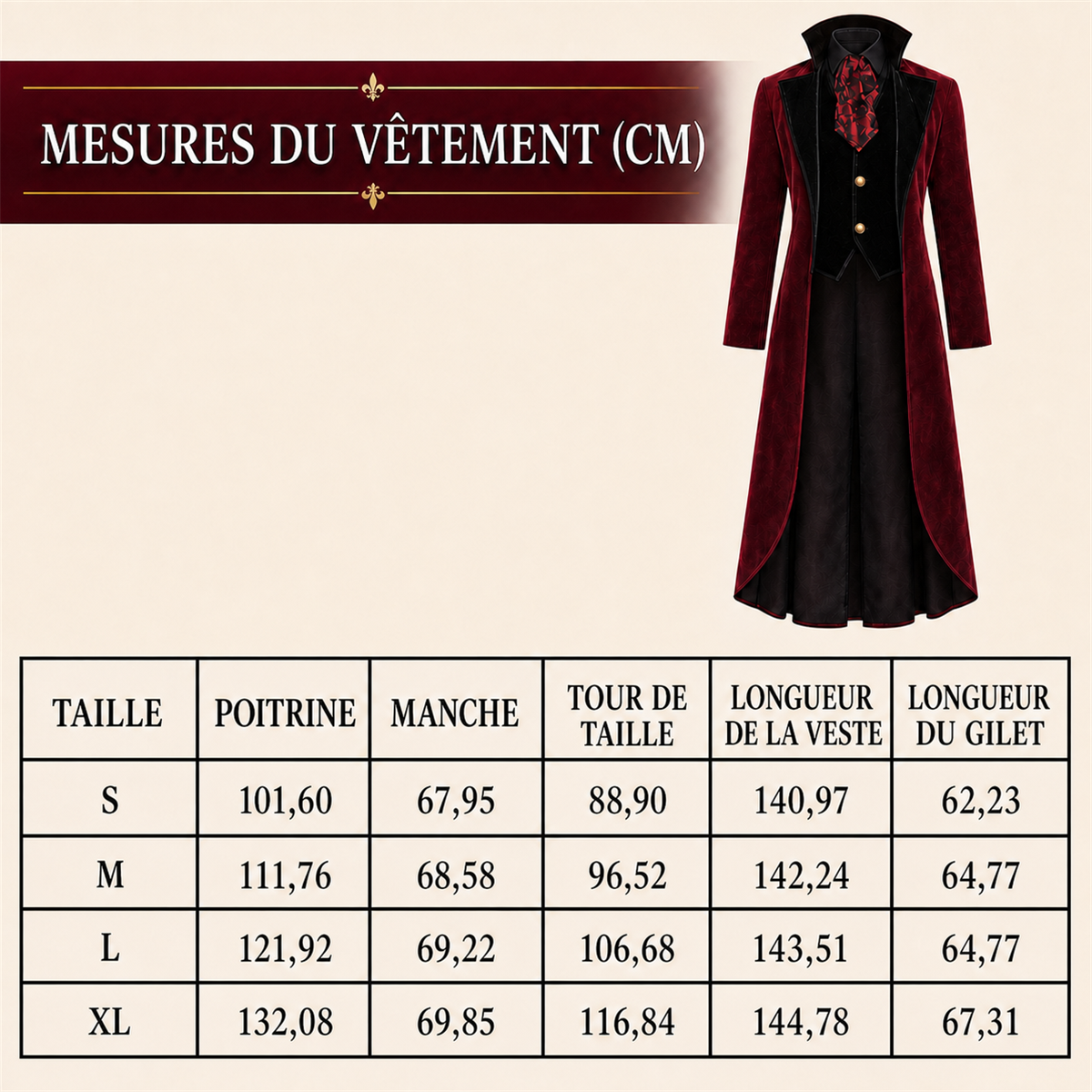 ✨ Élégance nocturne | Costume de vampire victorien pour homme - présentation 9