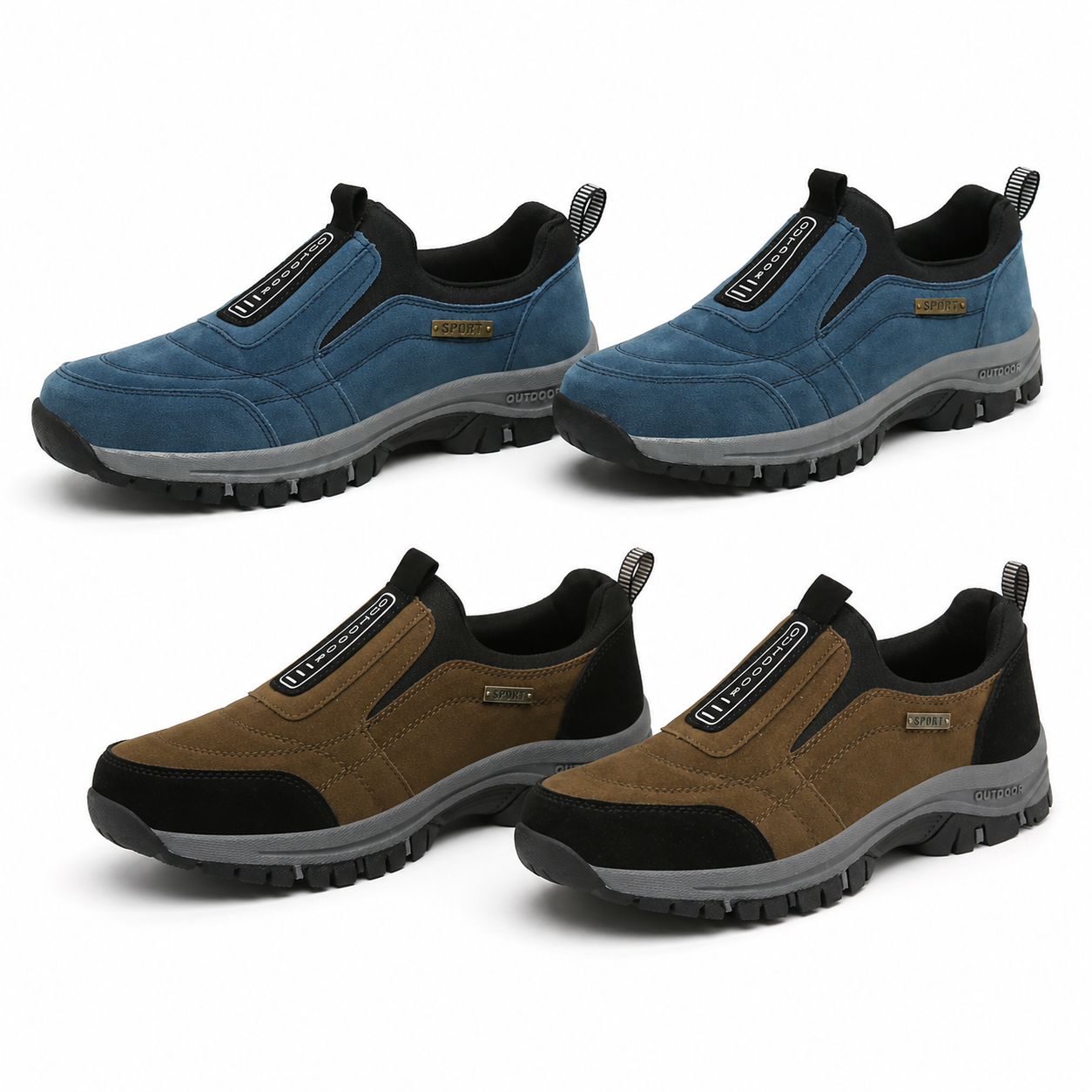 2 Paar kaufen (Blau + Schwarz-Braun) – 70 % Rabatt