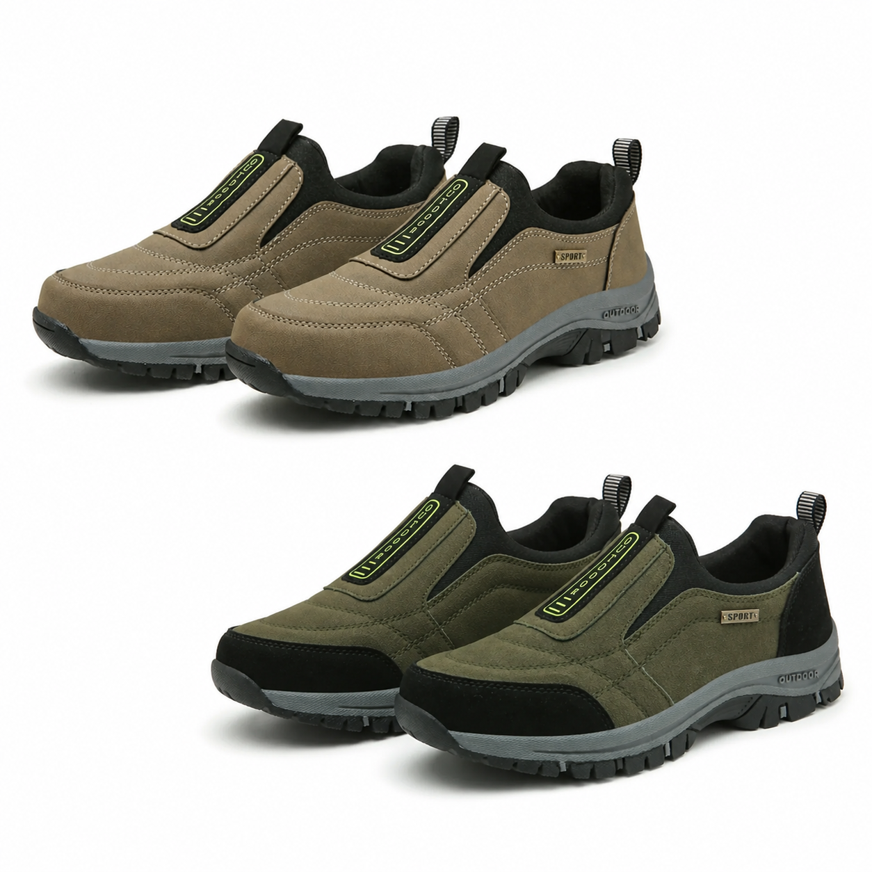 2 Paar kaufen (Khaki + Schwarz-Grün) – 70 % Rabatt