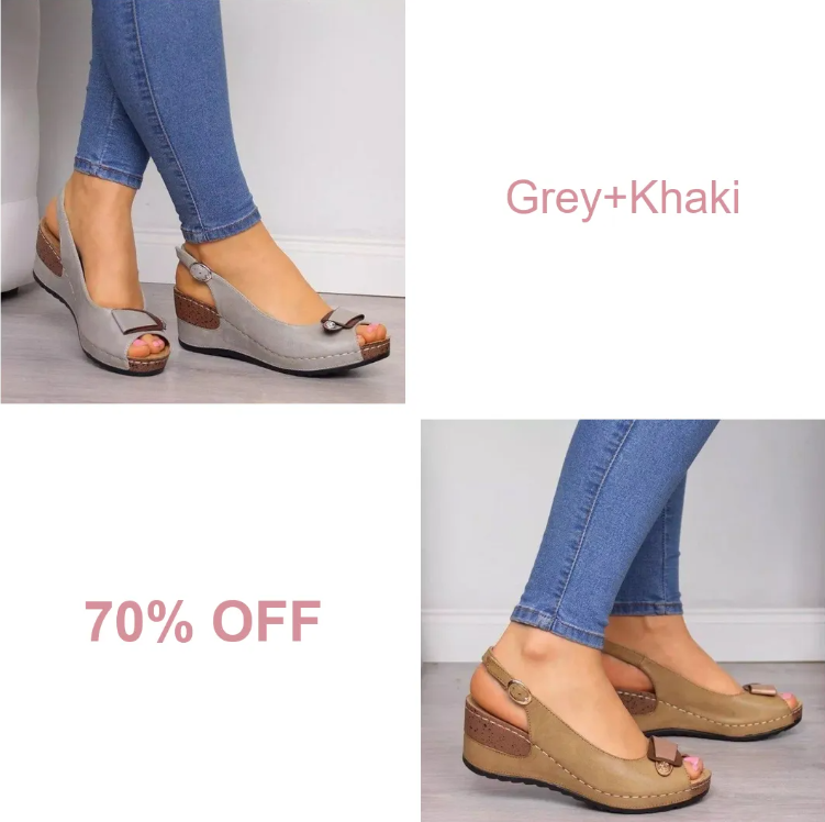 Orthopedic 🔥 Promotion « dernier jour » : 50 % de RÉDUCTION – 2026 nouvelles sandales en cuir pour femme, confortables, à semelle souple et talon haut