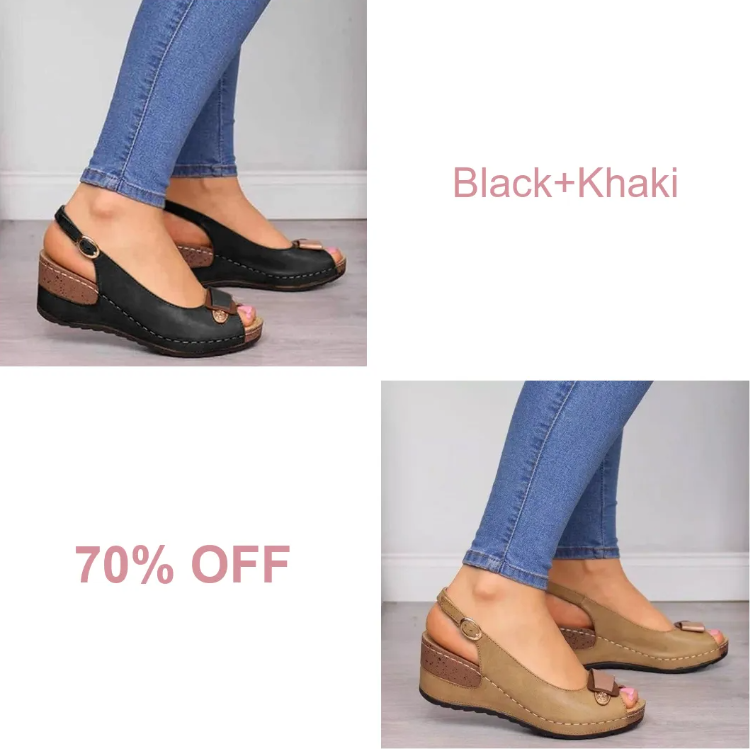 Orthopedic 🔥 Promotion « dernier jour » : 50 % de RÉDUCTION – 2026 nouvelles sandales en cuir pour femme, confortables, à semelle souple et talon haut