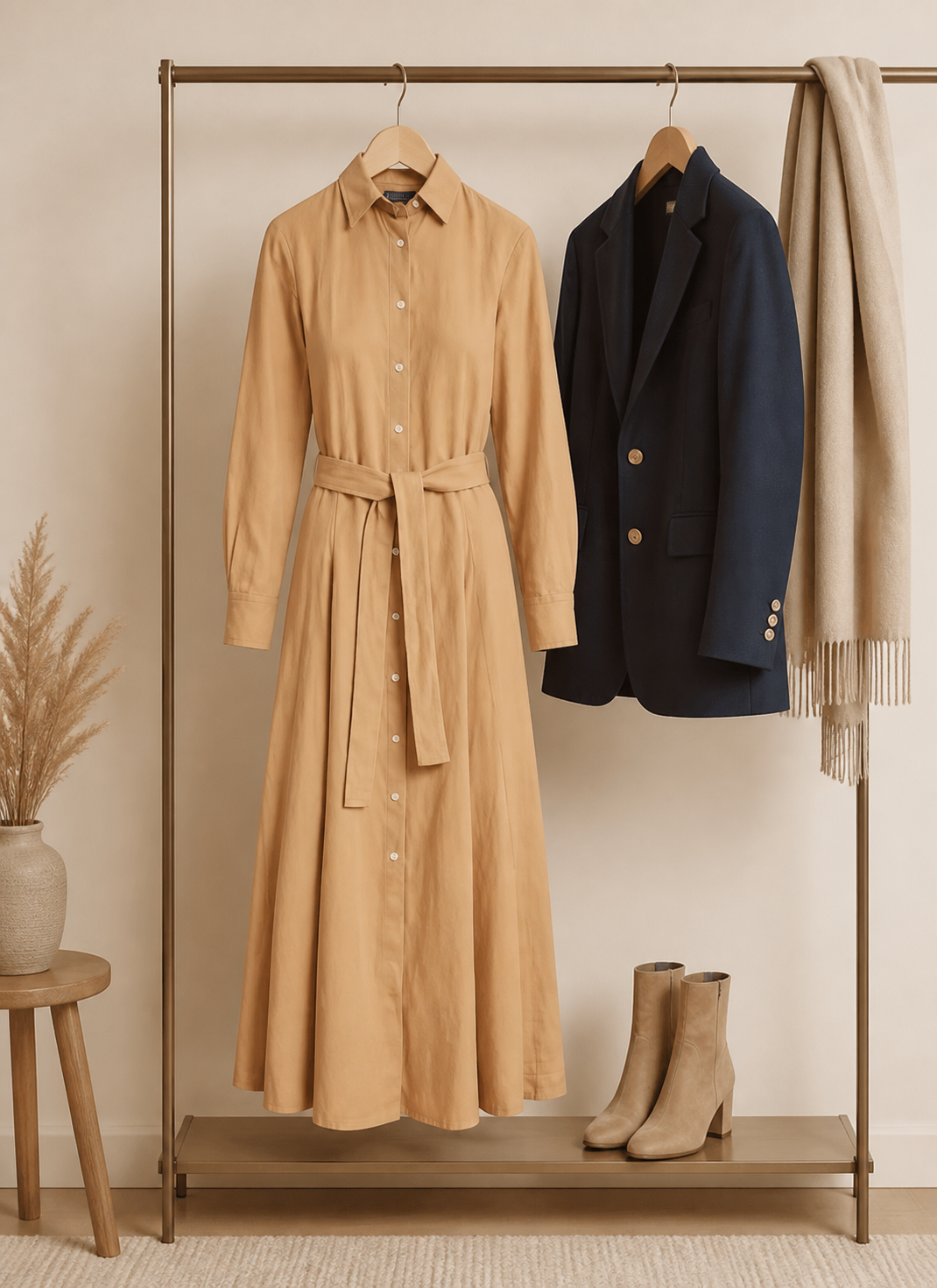 Moderne Kombinationsmöglichkeiten für das Hemdblusenkleid