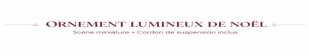 Ornement diorama lumineux de Noël – vue 1