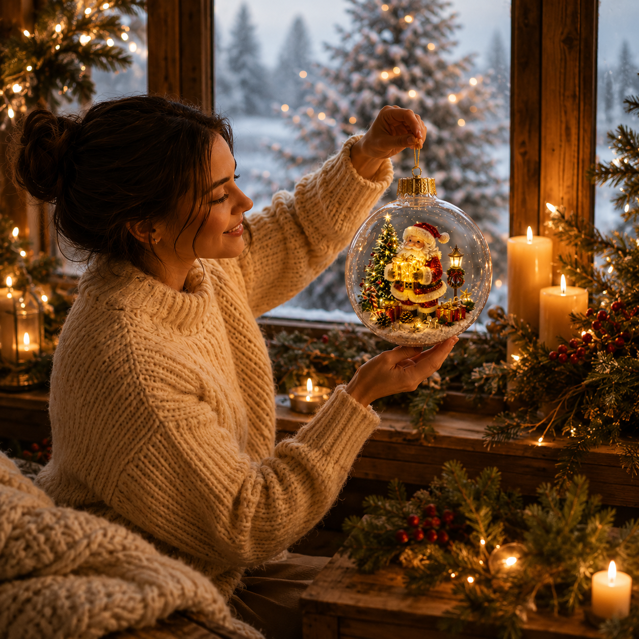 Ornement diorama lumineux de Noël – vue 11