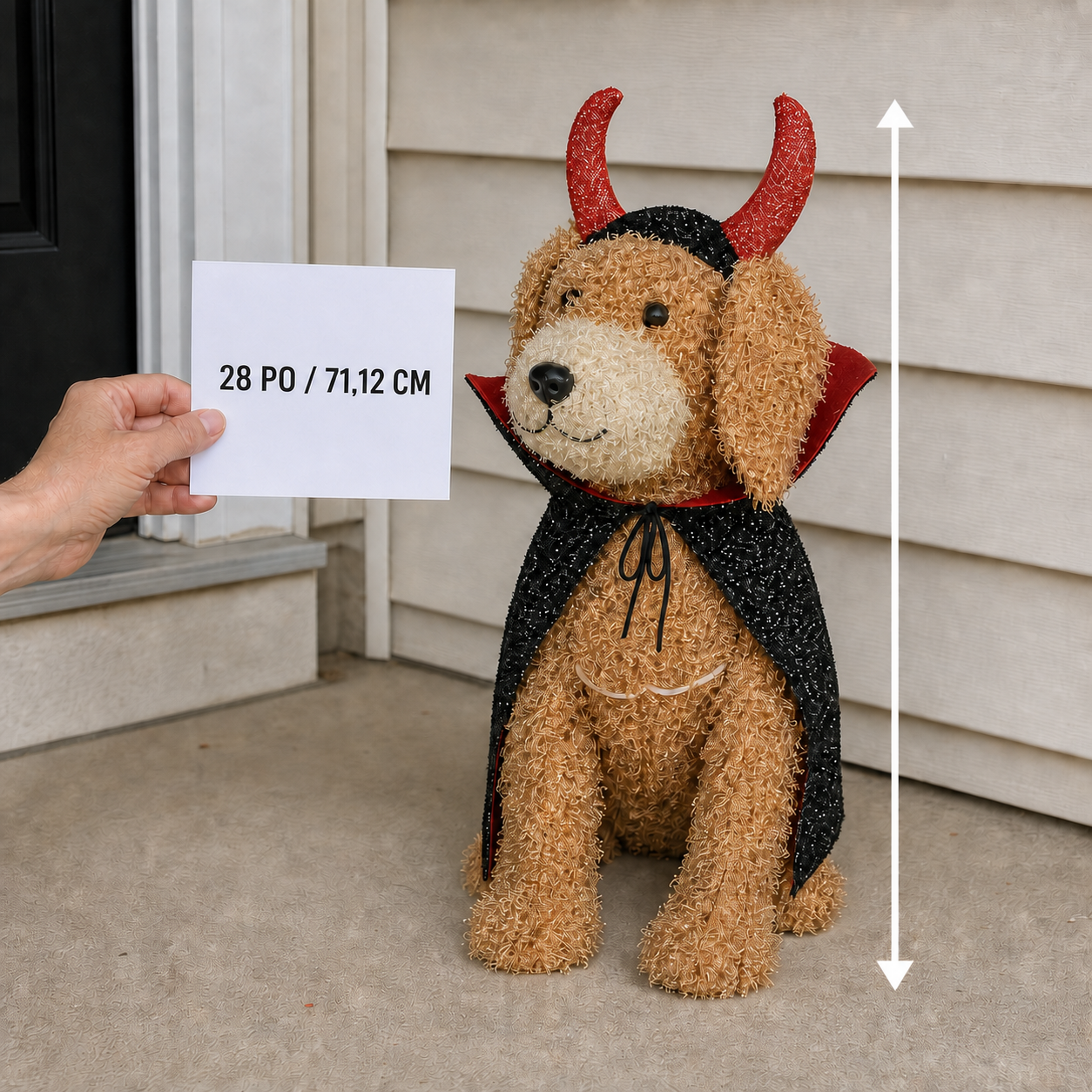 🐾 Chien Doodle lumineux diabolique de 71 cm - pr&eacute;sentation 12