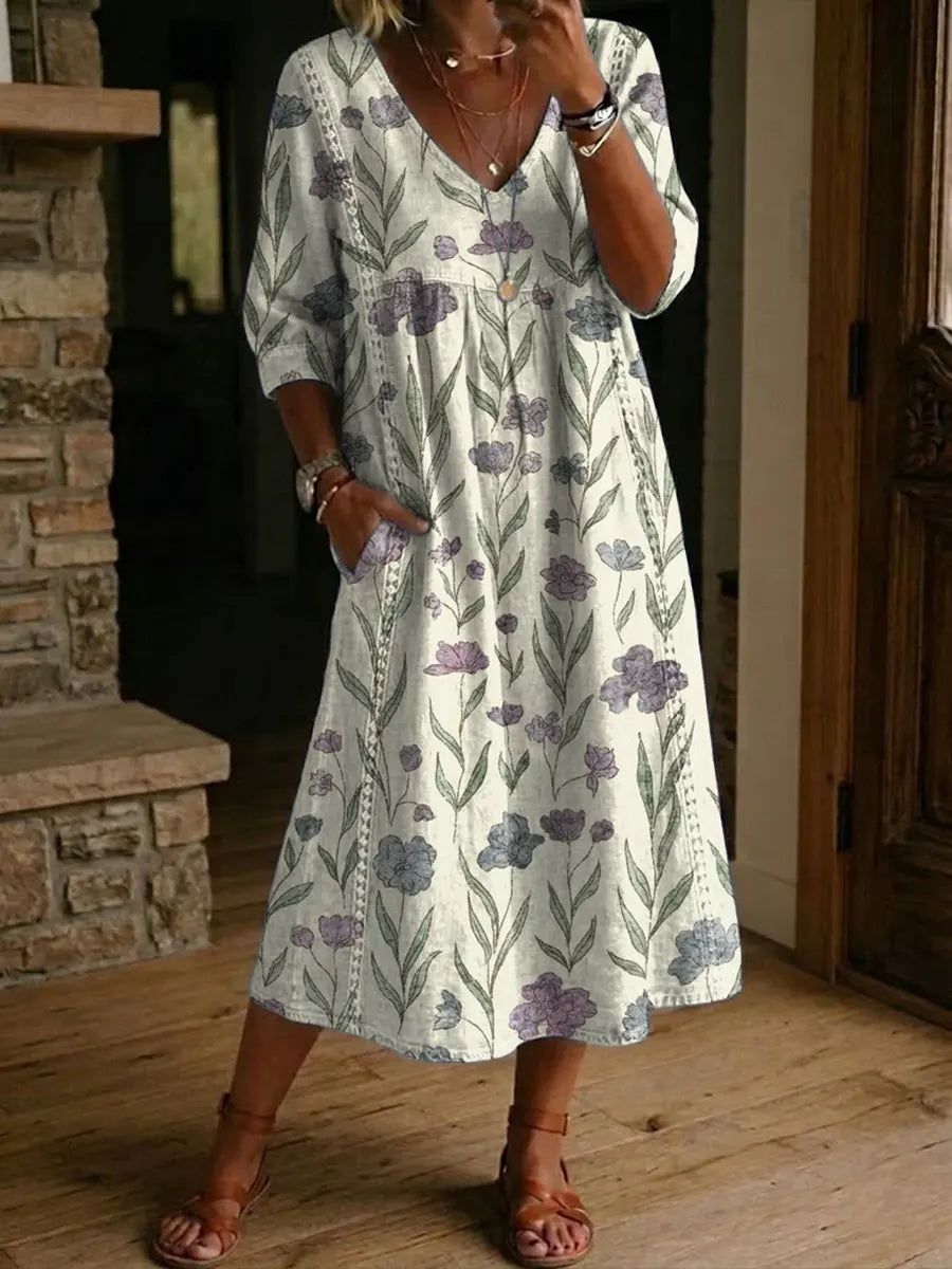 Robe femme fluide à imprimé floral — modèle 1