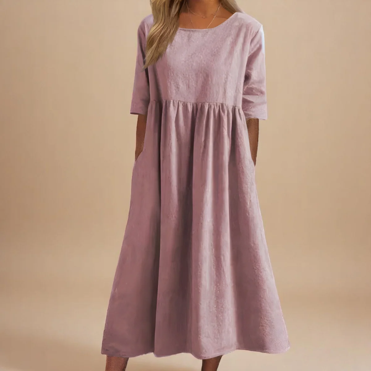 🌸 Lina™ | Luftiges Leinenkleid für zeitlose Eleganz