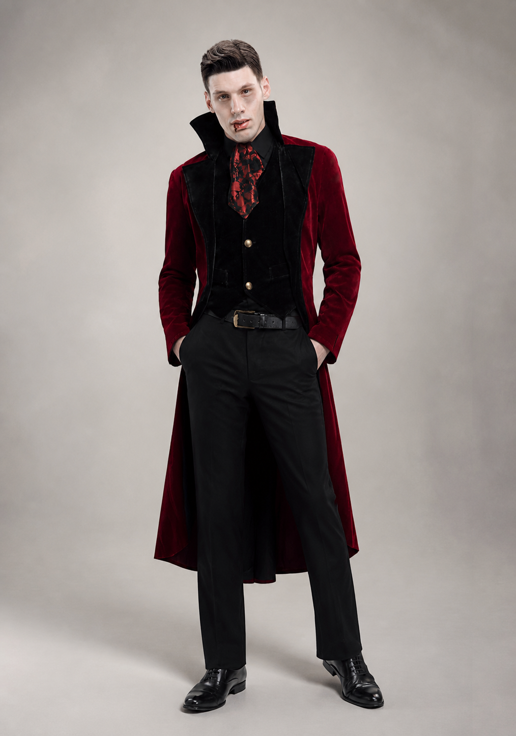 ✨ Élégance nocturne | Costume de vampire victorien pour homme
