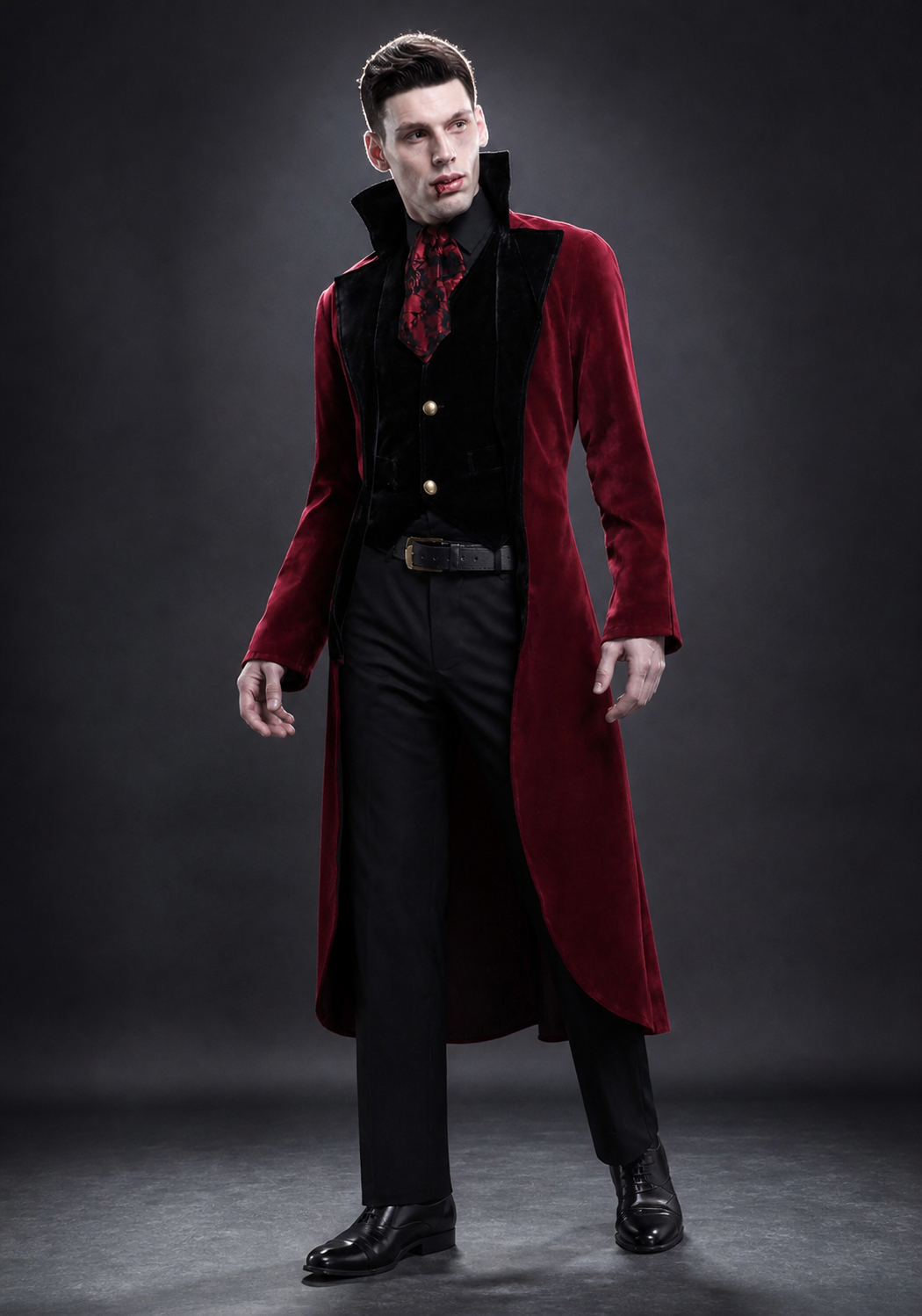 ✨ Élégance nocturne | Costume de vampire victorien pour homme