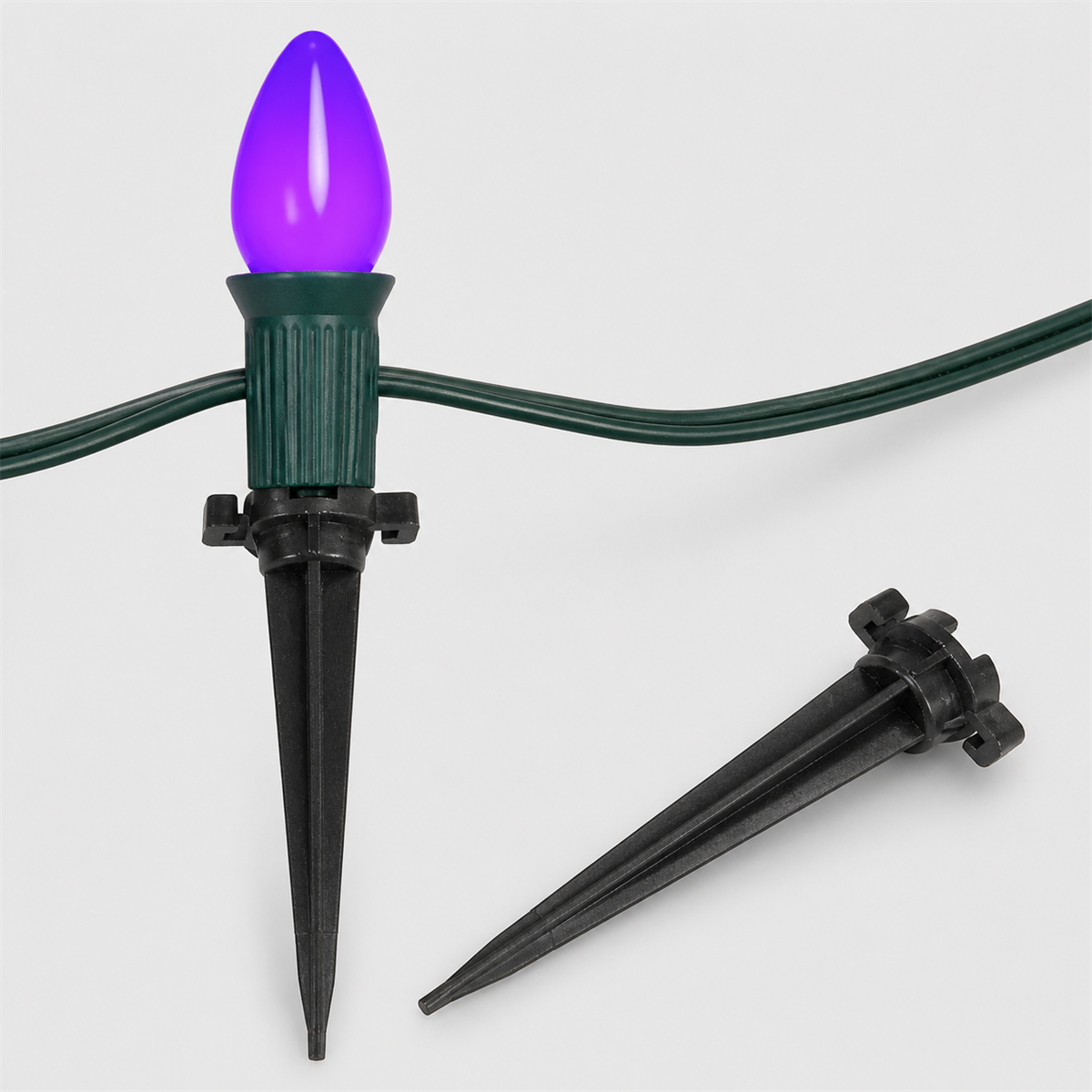 ✨ Balisez la nuit | 10 lumières LED violettes et vertes