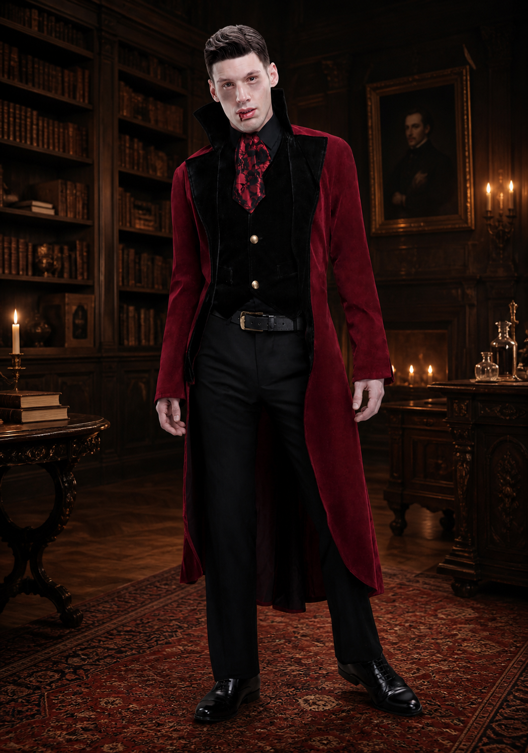 ✨ Élégance nocturne | Costume de vampire victorien pour homme