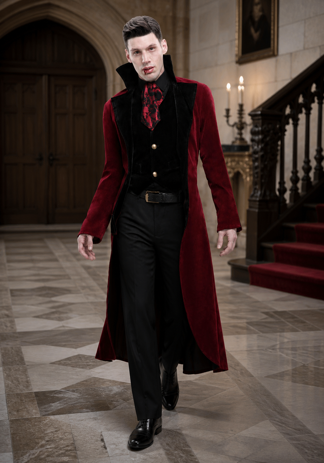 ✨ Élégance nocturne | Costume de vampire victorien pour homme