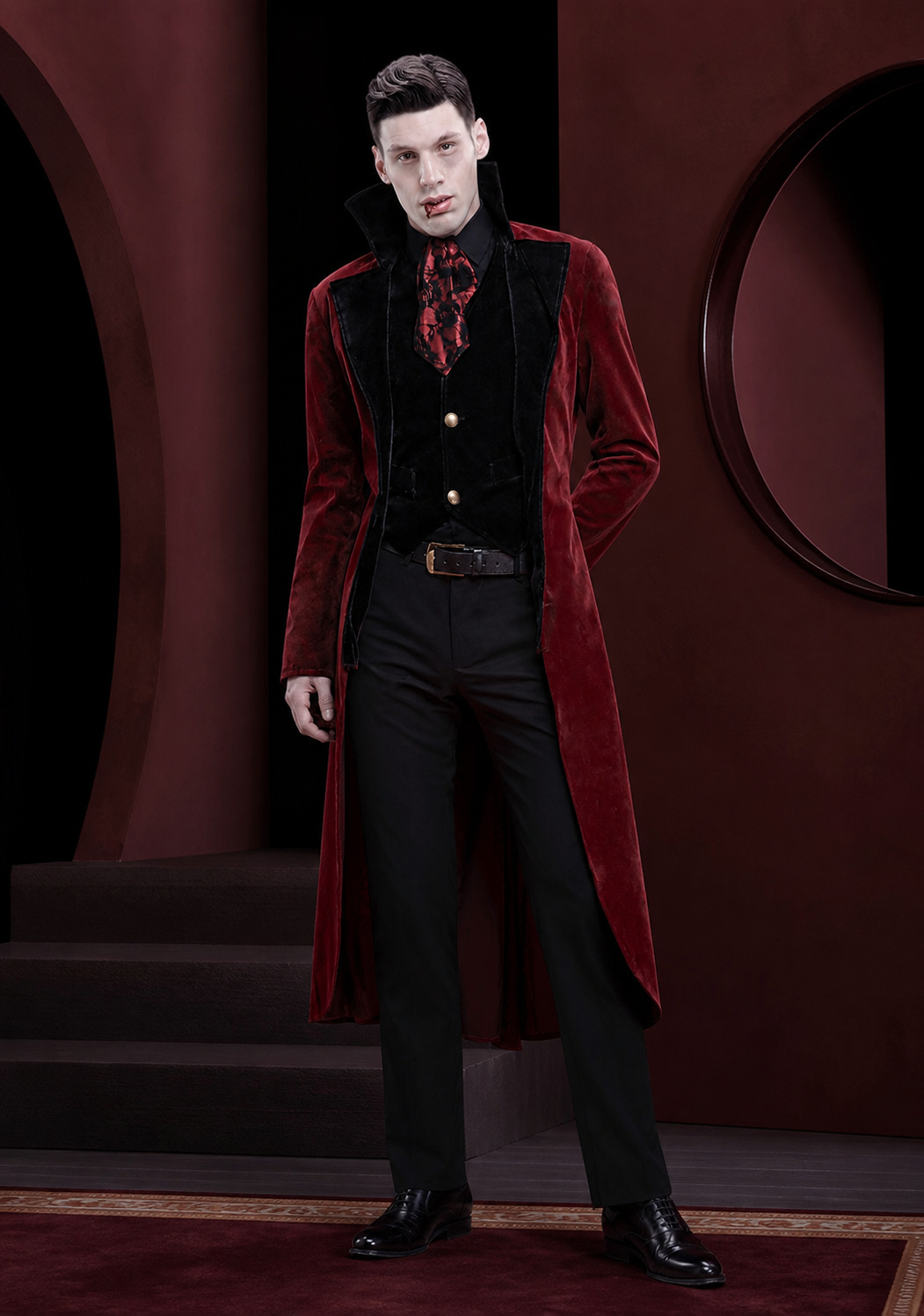 ✨ Élégance nocturne | Costume de vampire victorien pour homme