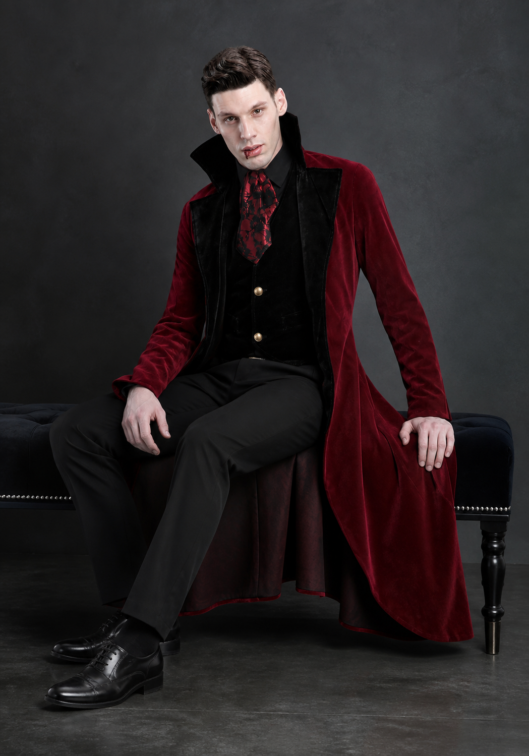 ✨ Élégance nocturne | Costume de vampire victorien pour homme