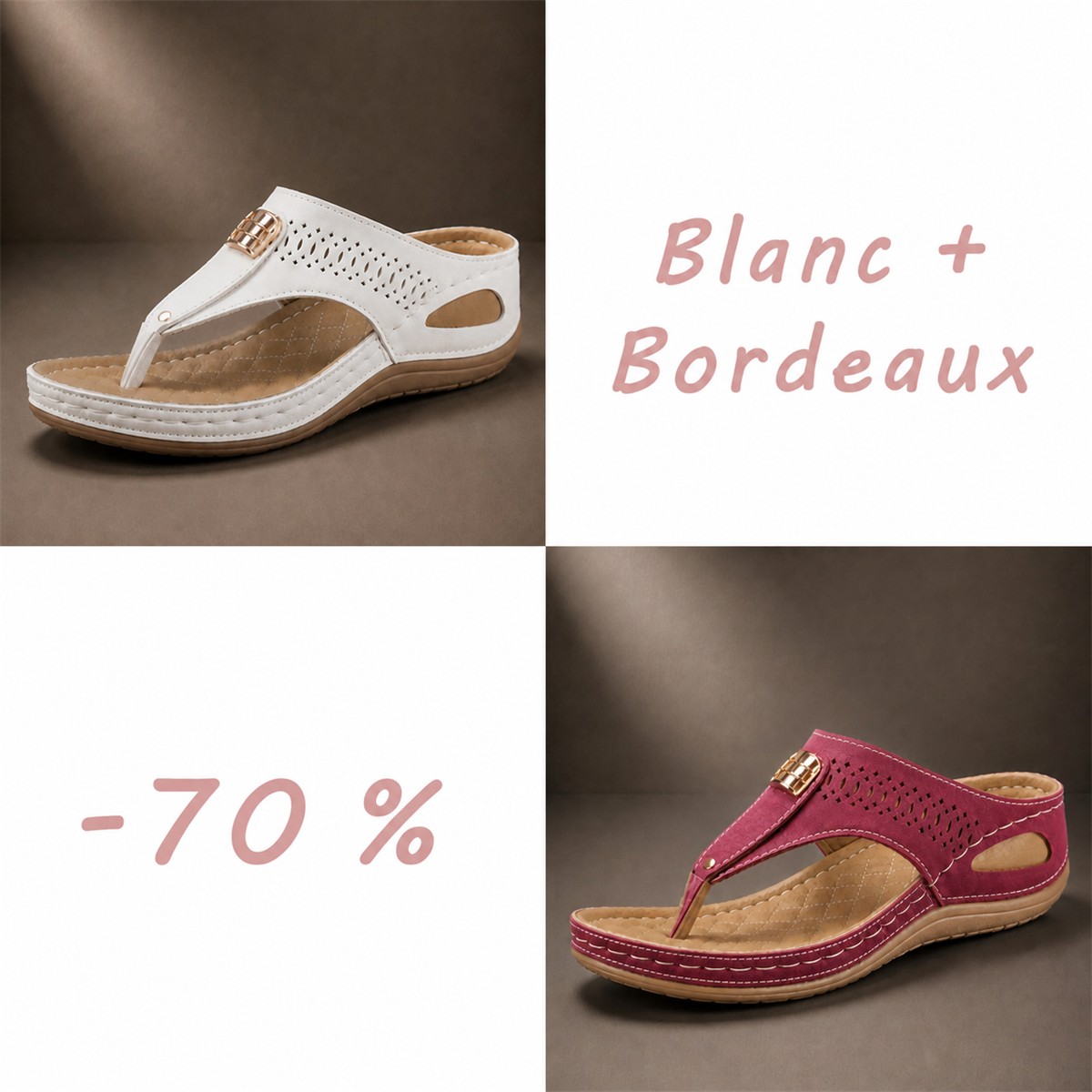 Sandales confort respirantes pour femme à brides réglables