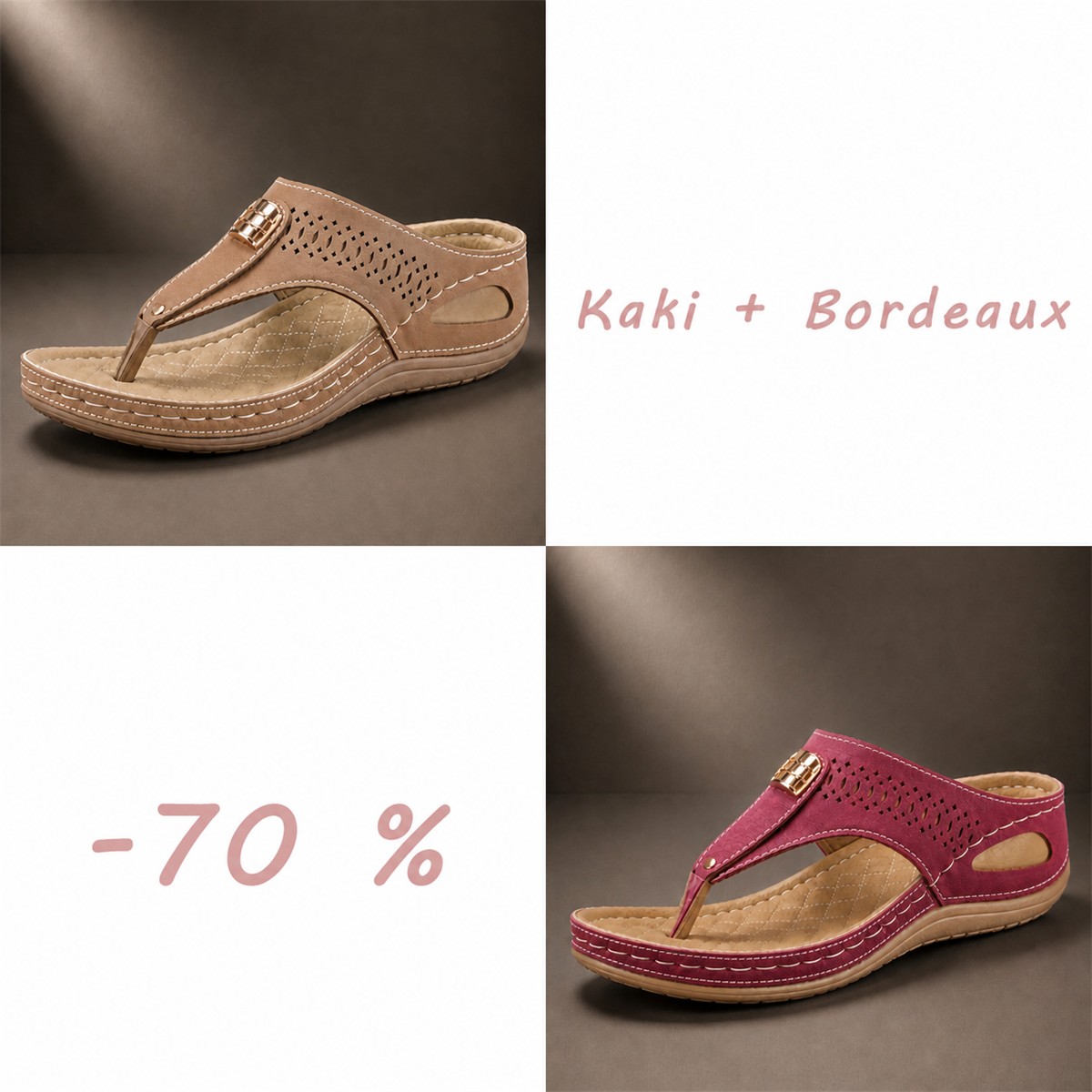 Sandales confort respirantes pour femme à brides réglables