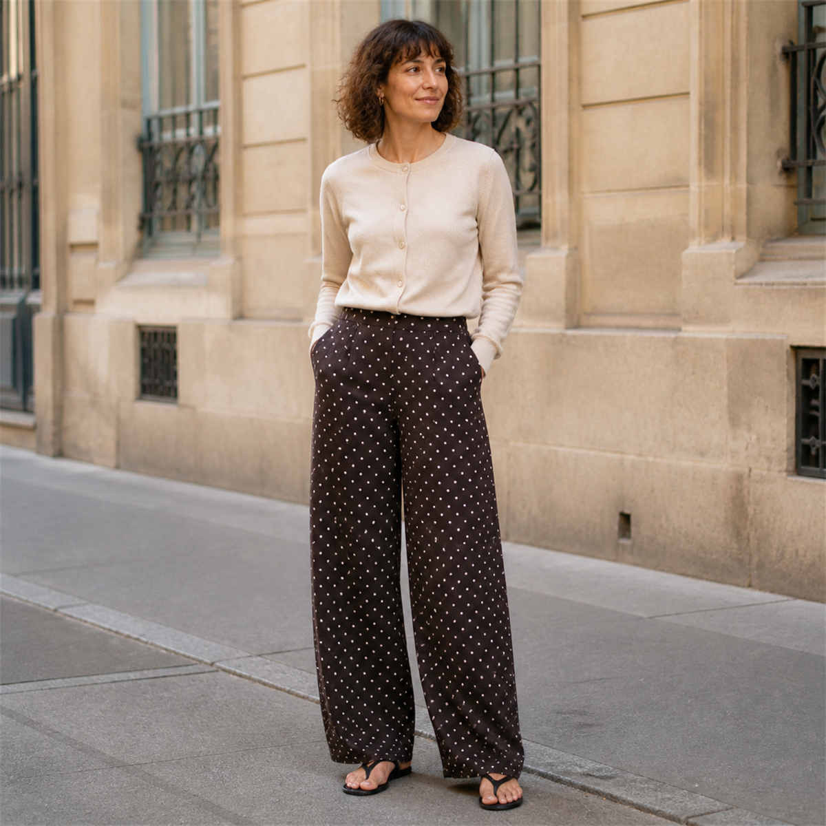 Nouveauté | Jean balloon à pois chocolat