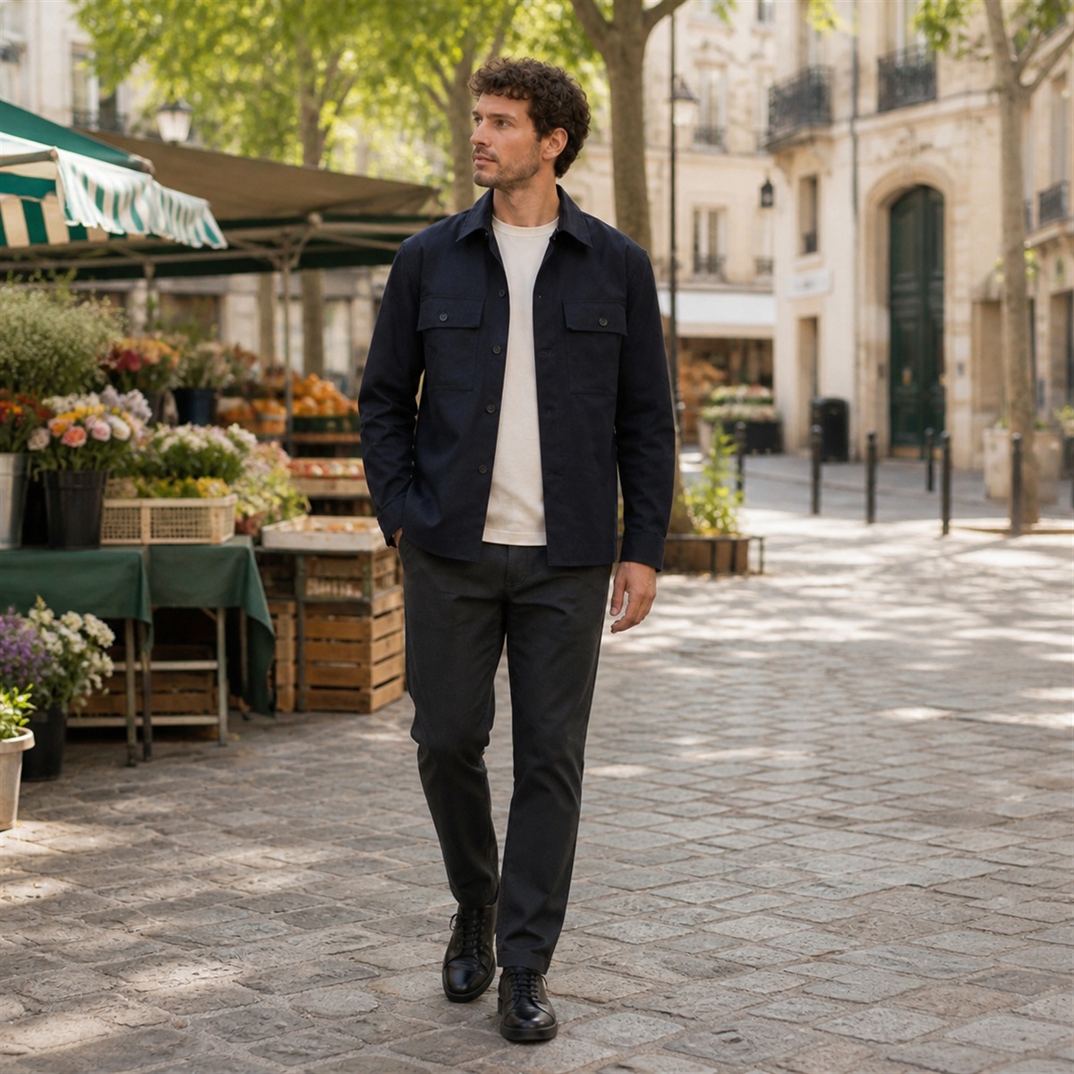 Prix spécial | Surchemise homme 100 % coton à poches
