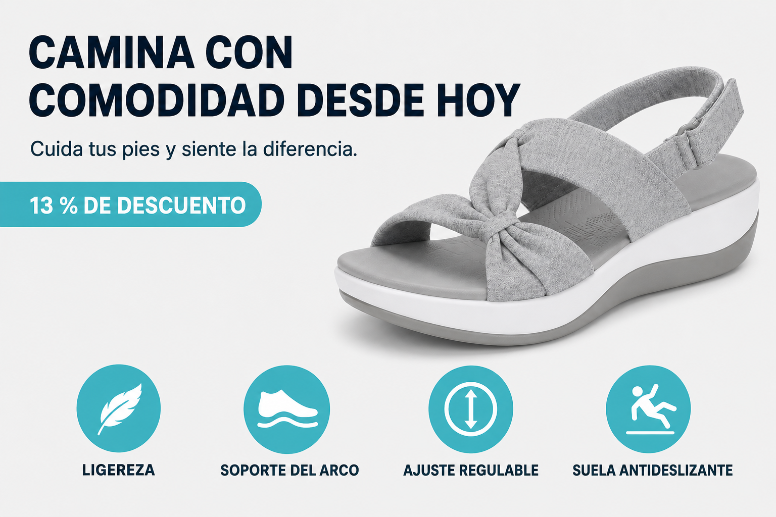 Características de la sandalia gris PureStep