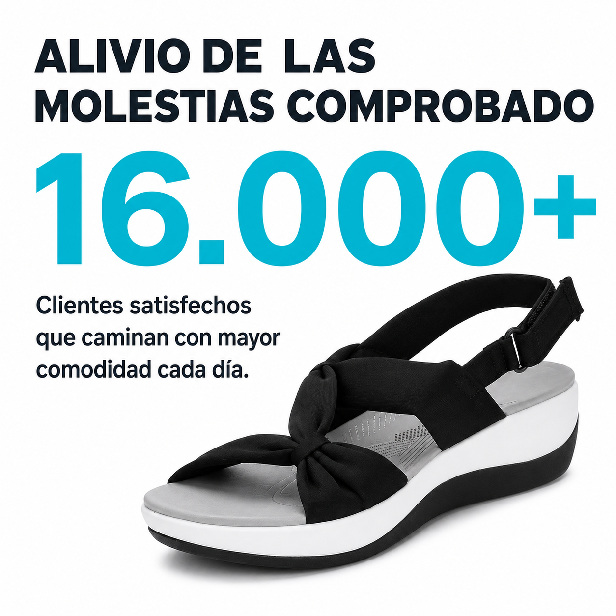 Clientes satisfechos con la sandalia negra PureStep