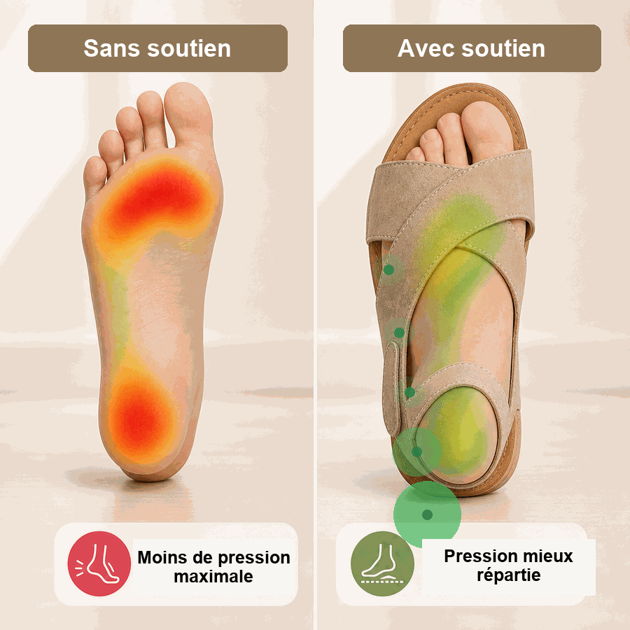 Comparaison de la pression plantaire