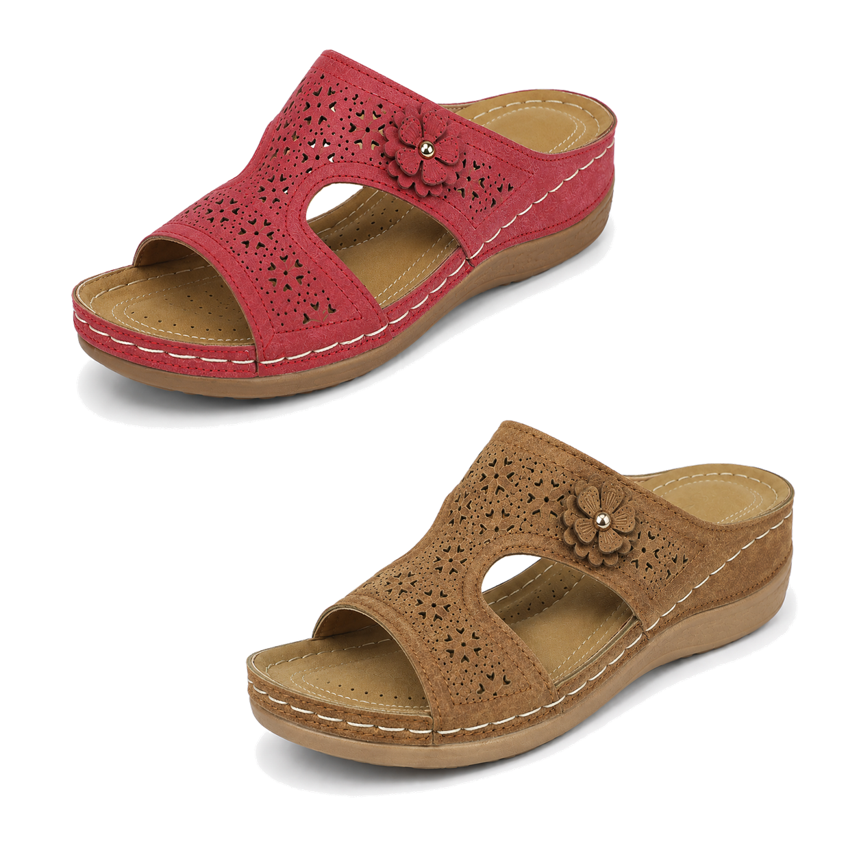 2 Paar kaufen (Rot + Braun) – 70 % Rabatt