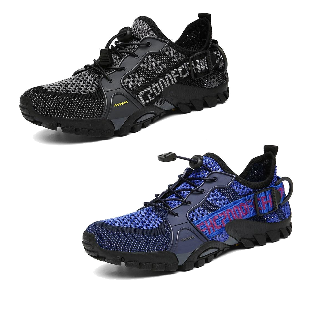 2 Paar kaufen (grau-schwarz + Blau) – 70 % Rabatt