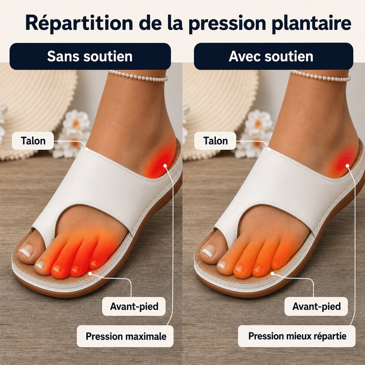 Répartition de la pression plantaire