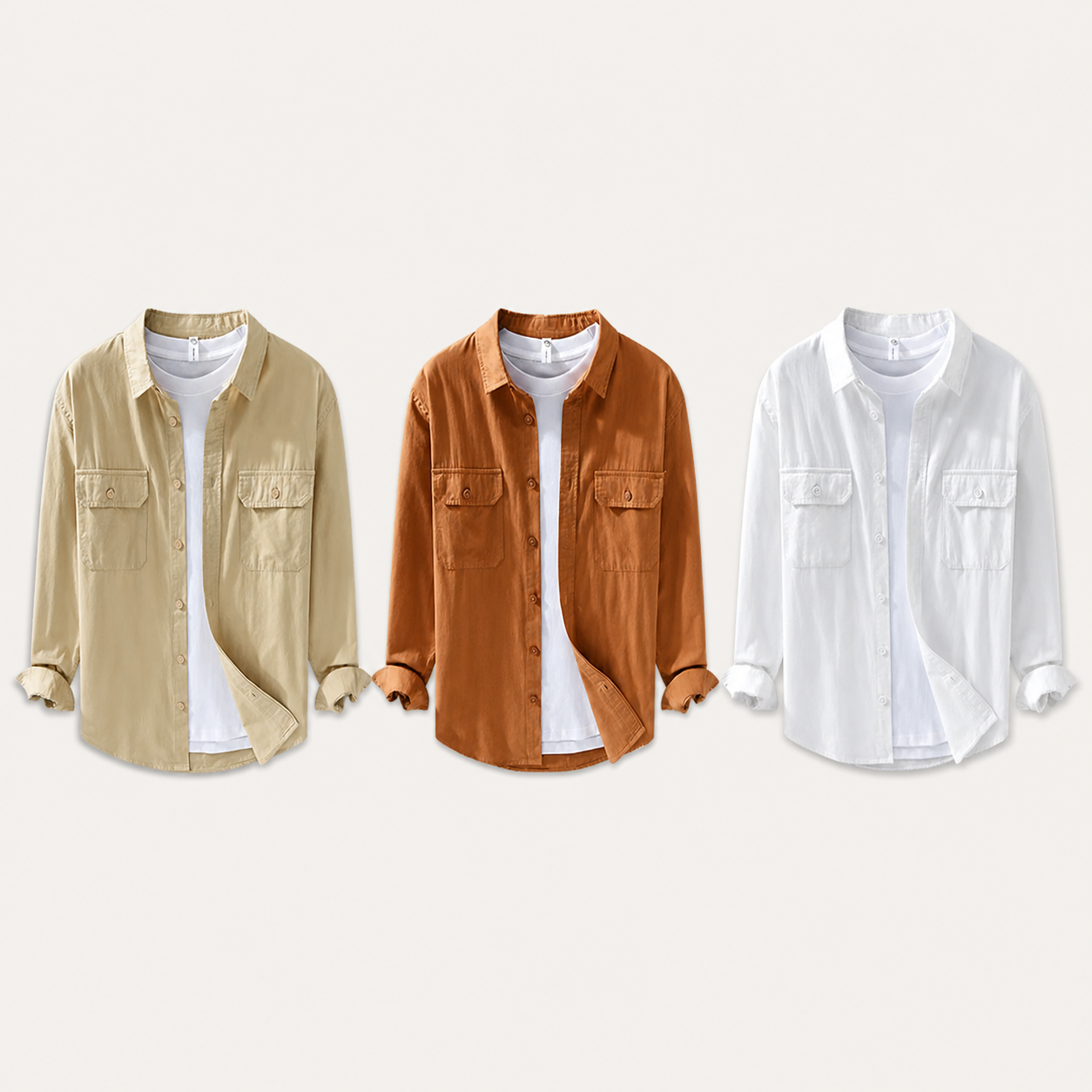 Achetez 2 articles (Beige sable + Camel + Blanc), le 3e est offert