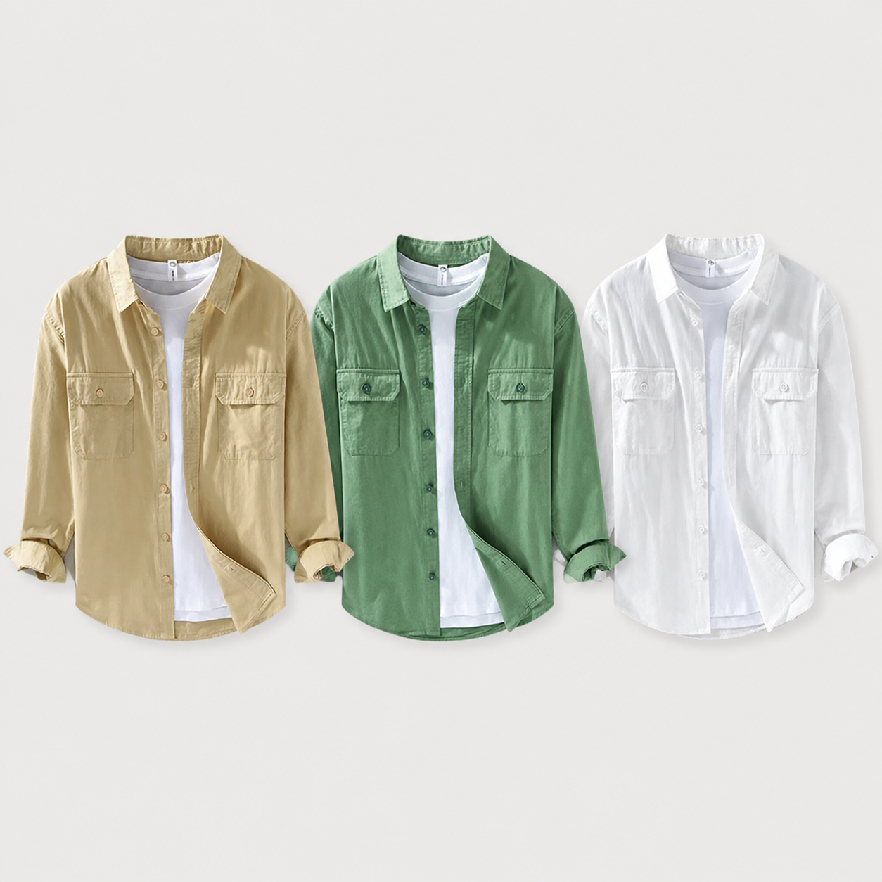 Achetez 2 articles (Beige sable + Vert sauge + Blanc), le 3e est offert