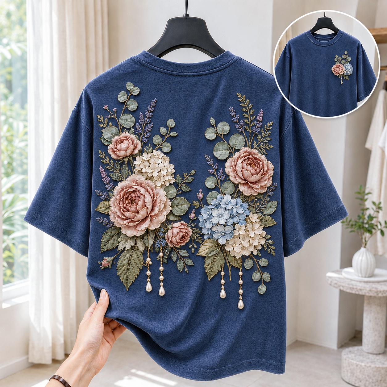 Garden Bloom Embroidered Tee