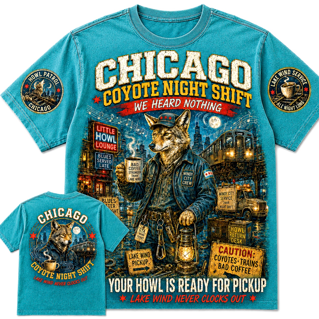 Chicago Coyote Night Shift Tee
