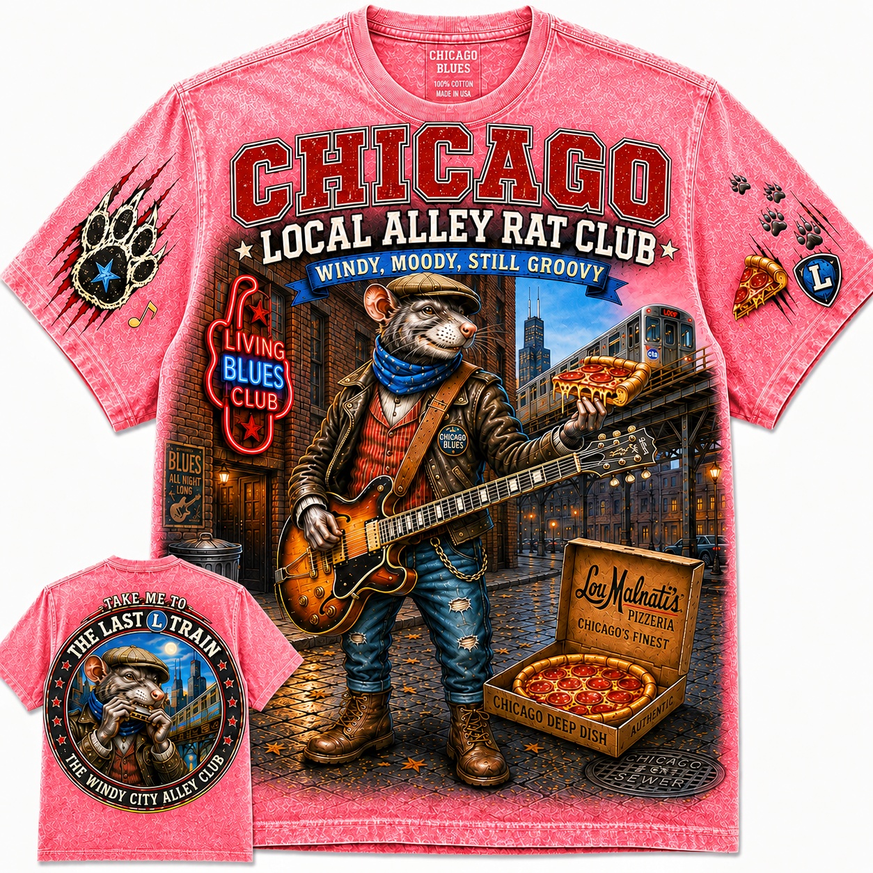 Chicago Alley Rat Blues Tee