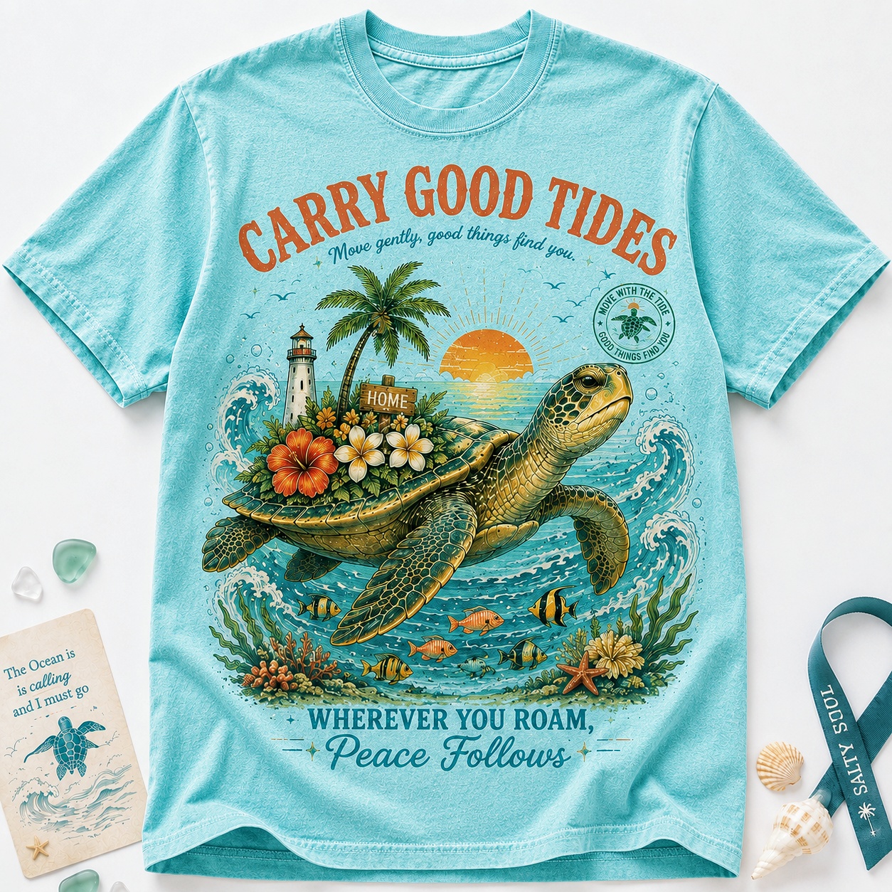 Carry Good Tides Sea Turtle Tee