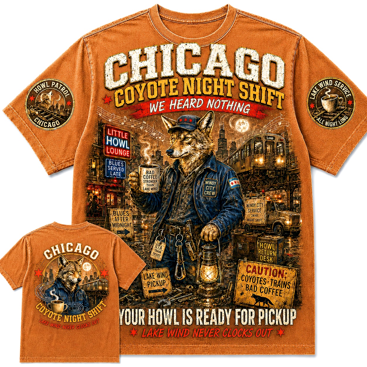 Chicago Coyote Night Shift Tee