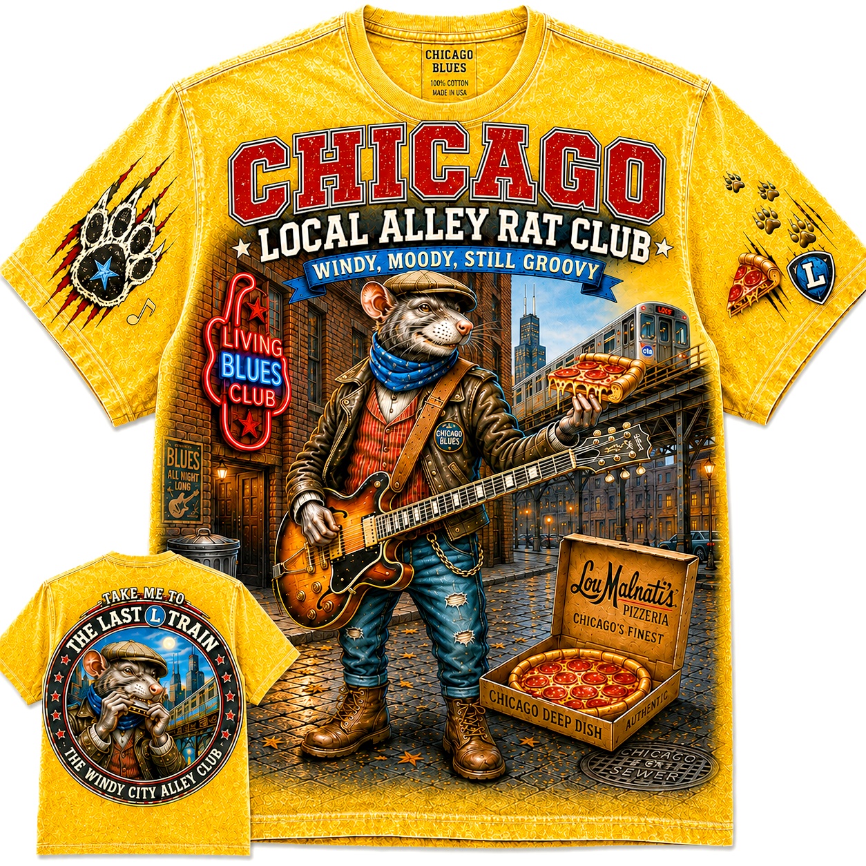 Chicago Alley Rat Blues Tee
