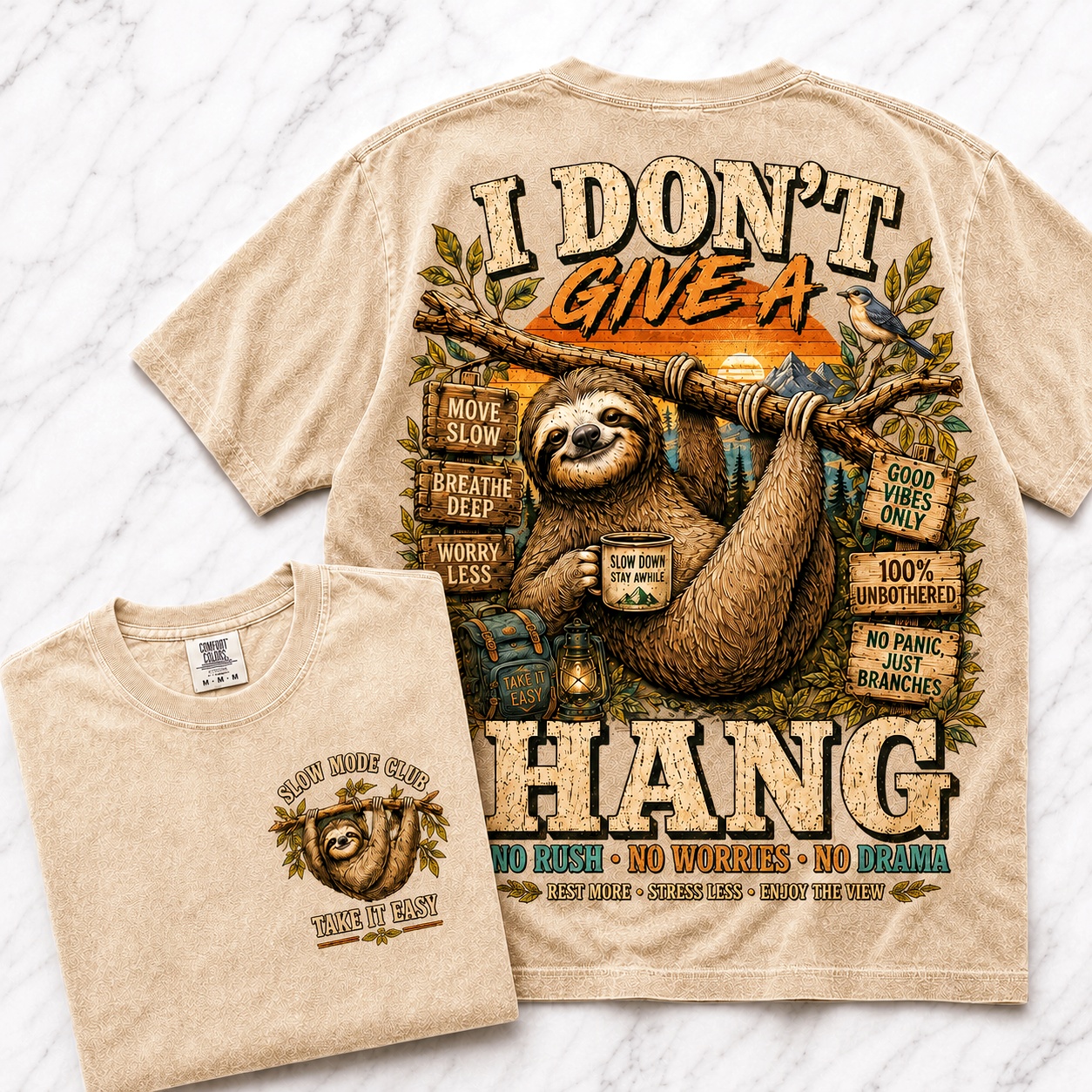 I Don’t Give A Hang Sloth Tee