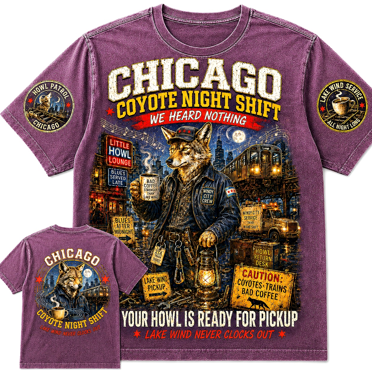 Chicago Coyote Night Shift Tee