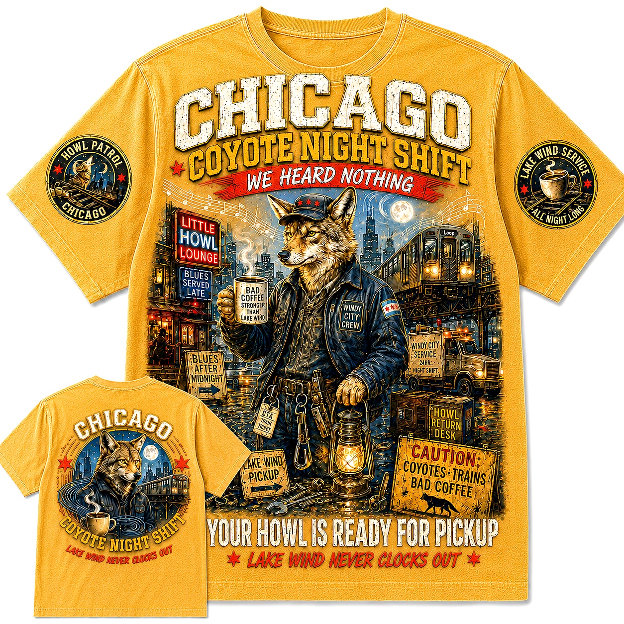 Chicago Coyote Night Shift Tee