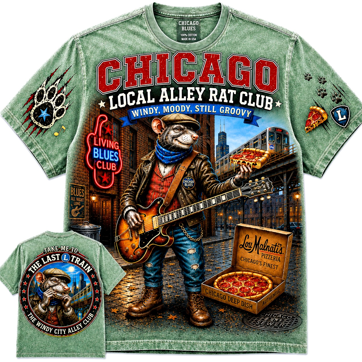 Chicago Alley Rat Blues Tee
